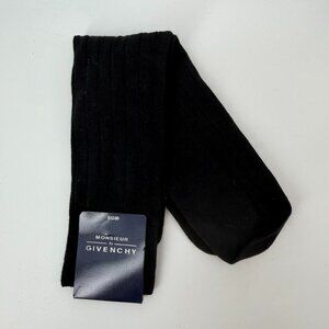 Vintage Monsieur by Givenchy Ribbed Dress Socks - NWT - Black